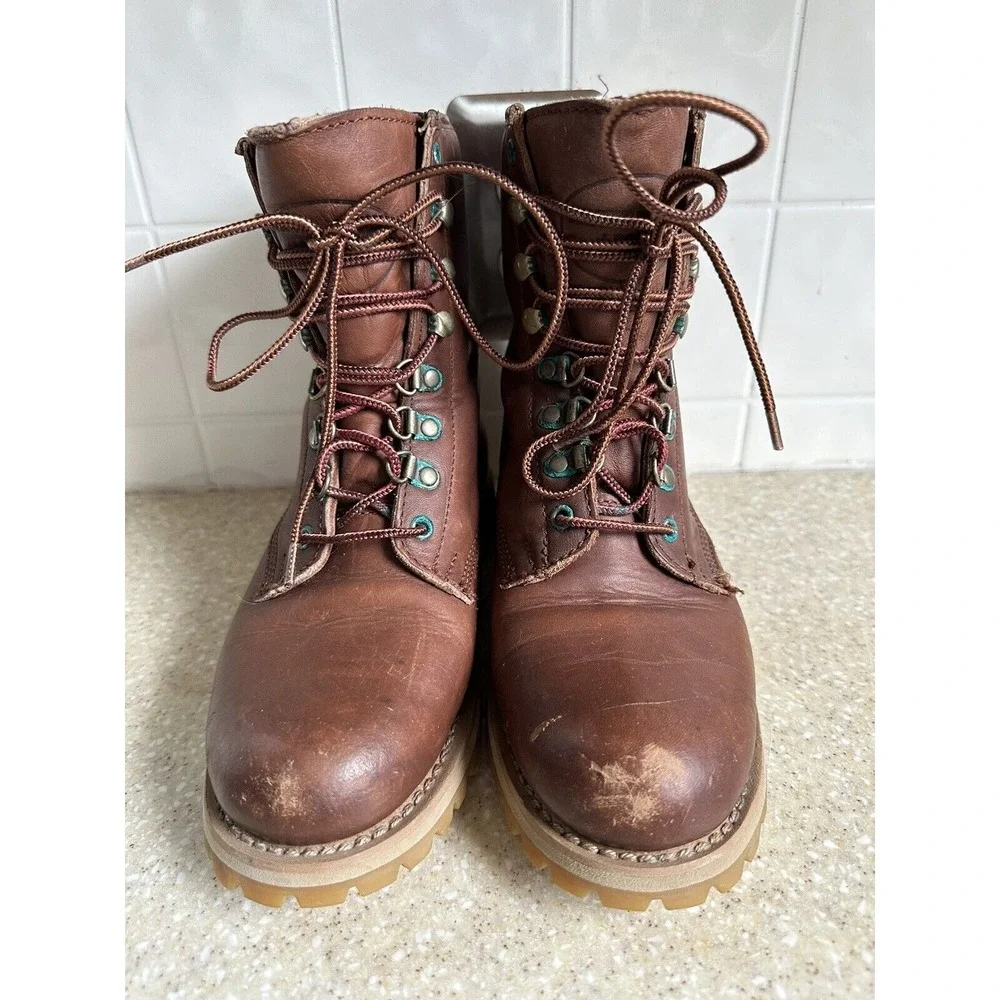 70s Brown Leather Waterproof Gore-Tex LL Bean Waterproof Plus Boots Sz 7.5-8 Wmn